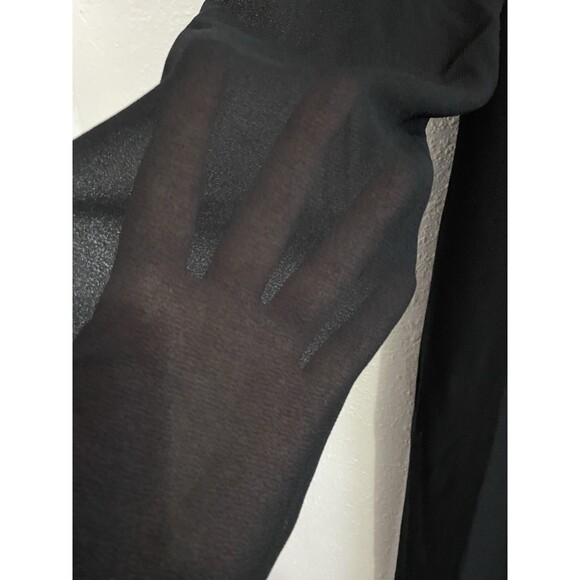 Avant Garde Sheer Long Black Suit Jacket Sz 10 Chiffon Evening Event Artsy D30 - Picture 6 of 10